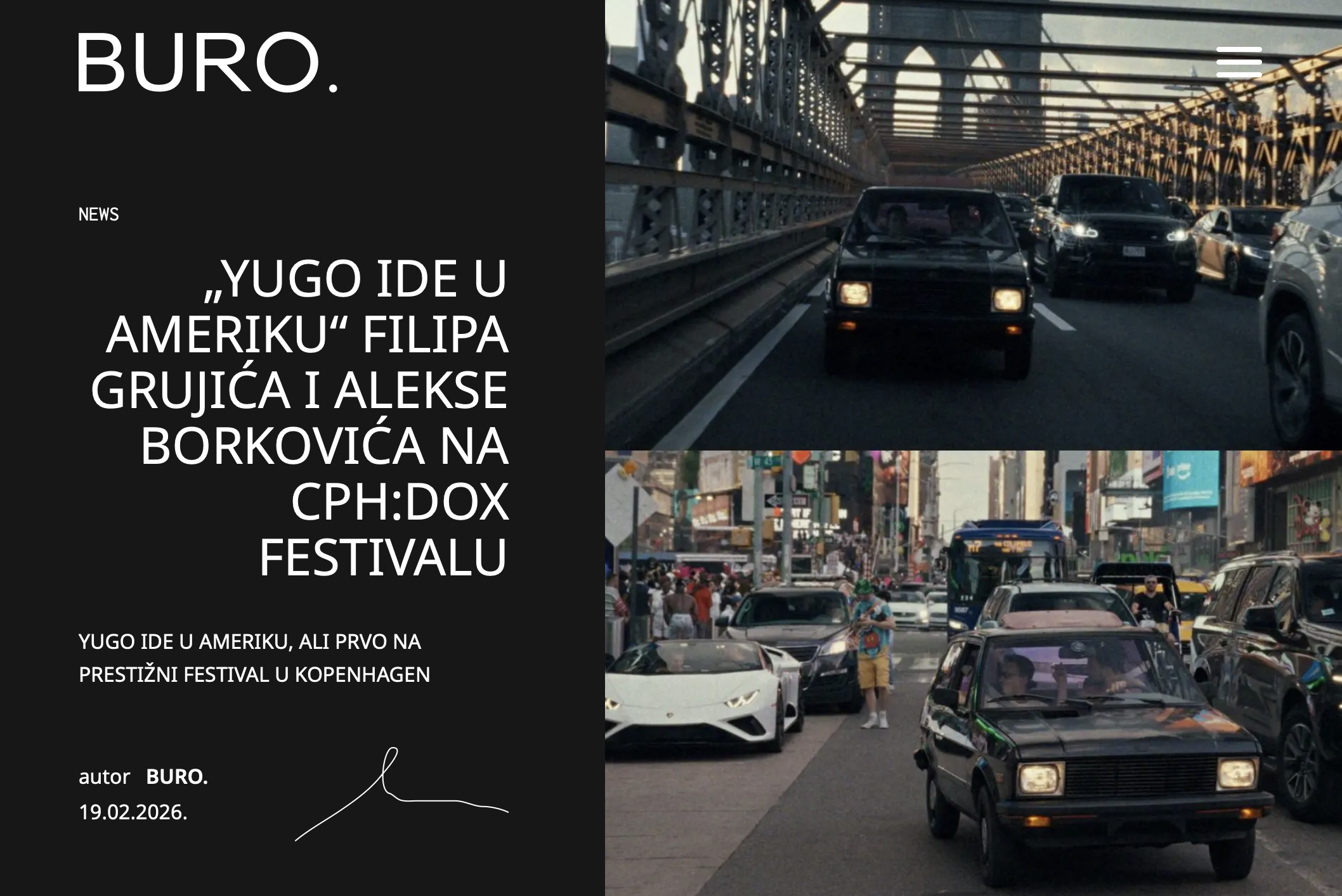 Yugo Goes to America Buro